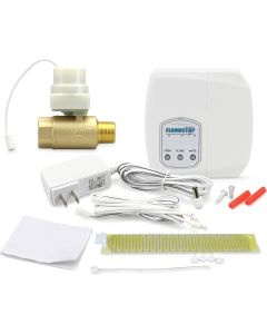 IPS 20001IPS FloodStop Water Heater Leak Detector Kit with Automatic Water Shut-Off and Visual/Audible Alarms, 3/4" NPT MIP x FIP