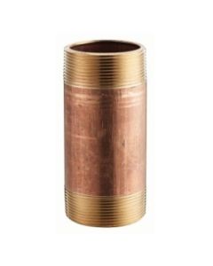 Brass Nip 2024-600 Pipe Nipple, 1-1/2 in x 6 in L, Brass, MNPT, SCH 40/STD, Domestic