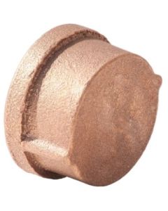 Brass Ftg XNL116-20 Pipe Cap, 1-1/4 in Nominal, FNPT End Style, 125 lb, Brass, Rough, Import