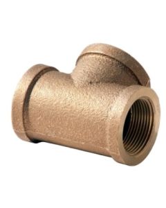 Brass Ftg XNL106-20 Straight Pipe Tee, 1-1/4 in Nominal, FNPT End Style, 125 lb, Brass, Rough, Import