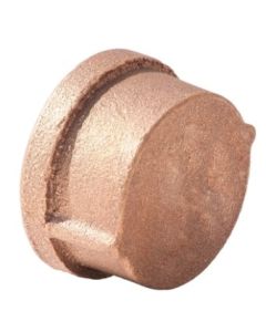 Brass Ftg XNL116-08 Pipe Cap, 1/2 in Nominal, FNPT End Style, 125 lb, Brass, Rough, Import