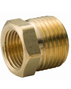 Brass Ftg XNL114-3224 Hex Head Pipe Bushing, 2 x 1-1/2 in Nominal, MNPT x FNPT End Style, 125 lb, Brass, Rough, Import