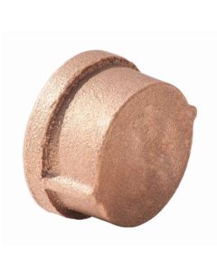 Brass Ftg XNL116-32 Pipe Cap, 2 in Nominal, FNPT End Style, 125 lb, Brass, Rough, Import