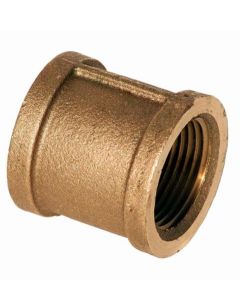 Brass Ftg XNL111-32 Straight Pipe Coupling, 2 in Nominal, FNPT End Style, 125 lb, Brass, Rough, Import