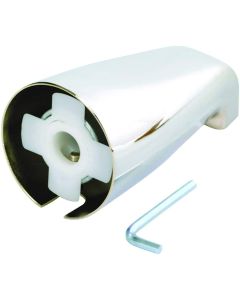 Ez-Flo 15075 Slide-On With Set Screw Tub Spout, 5-1/8" Length, Chrome