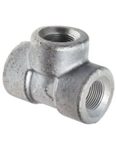 Malleable Fittings ZMGT07 Pipe Tee, 1-1/2 in Nominal, Thread End Style, 150 lb, Malleable Iron, Galvanized, Import