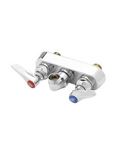T&S Brass B-1115-LN Workboard Faucet Wall Mount 4 Centers Lever Handles Less Nozzle