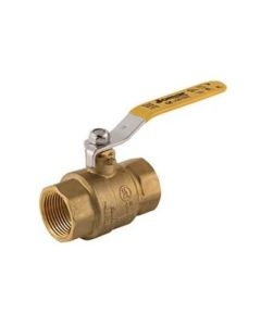 Jomar 100-102SSG, 3/8", JF-100TG, Brass Ball Valve, 2 Piece, Full Port, Threaded Connection, 600 WOG, and with Stainless Steel Ball and Stem