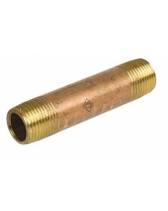 Smith-Cooper 4385012010 1" MNPT x 2" TBE Brass Pipe Nipple Sch 40