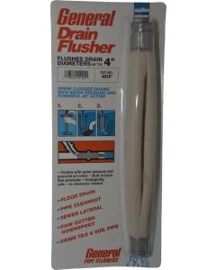 General Wire 4DF 4-Inch Drain Flusher Flush Bag, Small, White