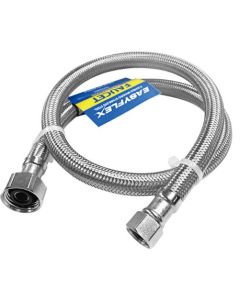 Easyflex EF-FC-38C12F-16 16 Stainless Steel Braided Faucet Connector with 3/8 Compression x 1/2 FIP