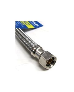 Easyflex EF-FC-38DT-12 Stainless Steel Braided Faucet Connector, 3/8" C x Delta Type, 12"
