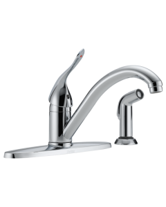 Delta 400LF-HDF Single Handle Kitchen Faucet with Spray
