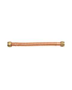 BrassCraft WB00-18N Water Heater Connector, Corrugated Copper, 18 inch, 3/4 inch FIP x 3/4 inch FIP