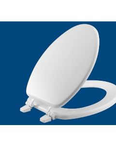 Church 1400TTA 000 Economy Toilet Seat, ELONGATED, Durable Enameled Wood, White
