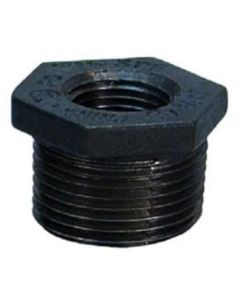 Anvil 0818906646 Imported Malleable Iron Hex Bushing, 1" x 5/8", Black