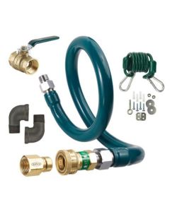 Krowne M7548K Royal Series 3/4" Moveable Gas Connector 48" Long With Qd, Gas Valve, Cable Kit, & (2) Elbows        