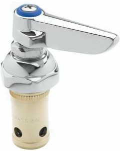 T&S Brass 002711-40NS Eterna Eterna Cartridge w/ Spring Check, LTC (Cold), Lever Handle, Screw & Blue Index Button w/ Spring Check, LTC (Cold), Lever Handle, Screw & Blue Index Button