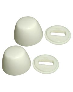 Braxton Harris TBCRB White Round Toilet Bolt Cap W/ Washer (Bulk)