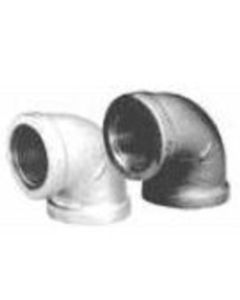 Malleable Fittings ZMGL9008 Malleable Fittings Pipe Elbow, 2 in Nominal, Thread End Style, 150 lb, Malleable Iron, Galvanized, Import