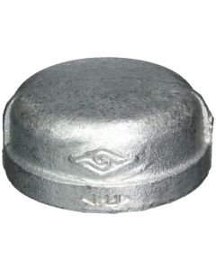 Malleable Fittings ZMGCA08 Pipe Cap, 2 in Nominal, Thread End Style, 150 lb, Malleable Iron, Galvanized, Import