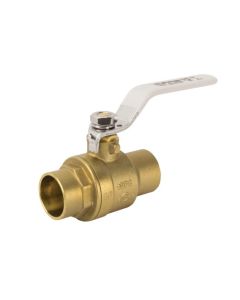 Jomar 150-116G 1-1/4 Inch Lead Free Brass Ball Valve, 2 Piece, Full Port, Solder Connection