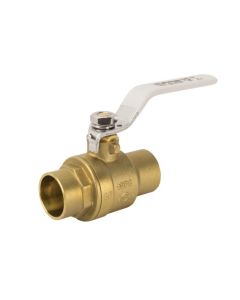 Jomar 150-117G 1-1/2 Inch Lead Free Brass Ball Valve, 2 Piece, Full Port, Solder Connection