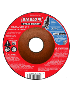 Diablo DBDS45045701F Steel Demon 4-1/2 in. Type 27 Metal Cut-Off Disc