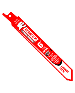 Diablo DS0620CF 6 in. Steel Demon Carbide Recip Blades for Thin Metal (less than 1/8 in.) Cutting