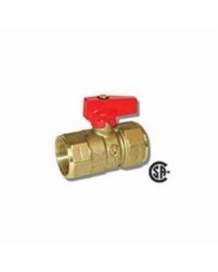 Matco-Norca 58LGA4N 2-Piece Ball Valve, 3/4 In Nominal, FNPT End Style, Brass Body, PTFE/NBR Softgoods