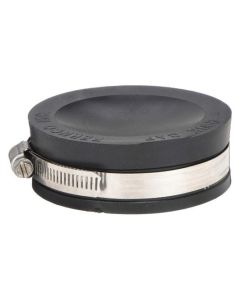 Fernco QC-103 End Cap (Jim Cap), 3 inch, Black, PVC