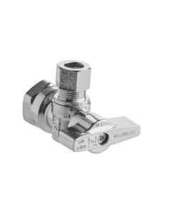 Easyflex EFSV-AG-12FT38C Quarter Turn FIP Compression Angled Supply Stop Valve with 1/2" FIP x 3/8" OD Compression